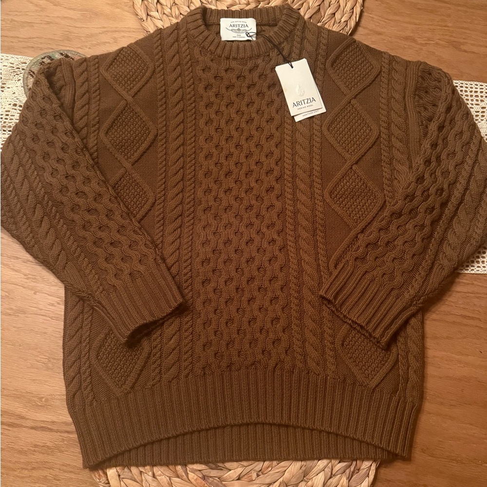 NWT Aritzia 100% Merino Wool Heritage Sweater